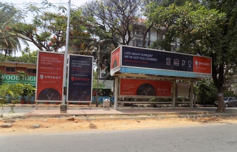 Hoardings Advertising in Bengaluru, Bus Stop Ads Agency in Koramangala Bus Stop in Bengaluru